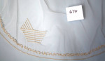 Couture Cathedral Veil Gold Thread Hand embroidered 108" Long