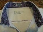 Like New Bugatchi Uomo shirt Contrast Collar & Flip Cuffs,retail 149