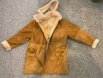 Vintage Shearling Jacket Sheepskin Leather Ranch Coat