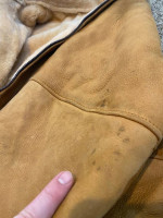 Vintage Shearling Jacket Sheepskin Leather Ranch Coat