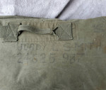 Vintage 1957 US Military Issue Green Canvas Duffel Bag