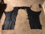 Ladies Black Leather Chaps made by Amish Tailors