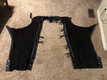 Ladies Black Leather Chaps made by Amish Tailors