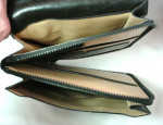 Black Leather Woven Bag Unisex JOHN F Italy 80's