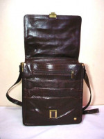 Vintage Brown Leather Messenger Bag  Handmade ADPEL Italy