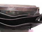 Vintage Brown Leather Messenger Bag  Handmade ADPEL Italy