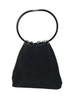 Gucci Black Suede Hoop Handbag