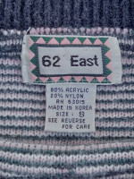 Vintage 1980's 62 East Sweater Geometric Design Small