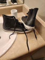 Women's converse size 10 black high tops