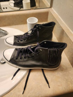 Women's converse size 10 black high tops