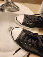 Women's converse size 10 black high tops