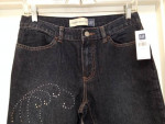 GAP MODERN BOOT CUT  STUDDED BLUE JEANS Sz 6 NEW w TAGS $68