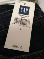 GAP MODERN BOOT CUT  STUDDED BLUE JEANS Sz 6 NEW w TAGS $68