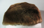 CLEAN! Vintage 1960s Pill Box Ladies Fur Cap, Brown, Mink (?), Exc!