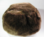 CLEAN! Vintage 1960s Pill Box Ladies Fur Cap, Brown, Mink (?), Exc!