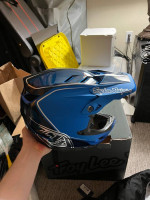 Brand New Troy Lee D4 Composite Shadow Blue Helmet - Medium
