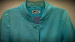Vintage 1960s Designer Turquoise Blue Coat * Unique Style *
