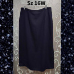WOMENS NAVY BLUE MAXI CAREER SKIRT SIZE 16W (READ)