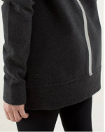 LULULEMON YIN YANG BLACK GRAY COTTON JACKET Sz 8 Excellent