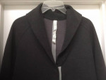 LULULEMON YIN YANG BLACK GRAY COTTON JACKET Sz 8 Excellent