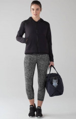 LULULEMON BLACK n WHITE CROP PANTS Sz 8 Excellent