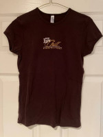 Corona Lite Logo Women's Brown T-Shirt Size Medium
