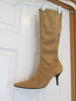 Colin Stuart Tall Faux Suede Stretchy Pointed Boot