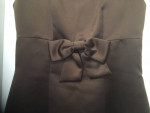 BEBE BROWN SATIN DRESS w BOW Sz 4