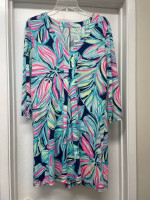 NEW LILLY PULITZER PRINT PIMA COTTON DRESS Sz Small