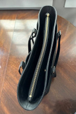 Kate Spade Large Leather Triple Compartment Tote Black