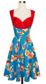 TRASHY DIVA GEISHA FANS HONEY RETRO DRESS Sz 10 Never Worn