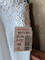 NWT White Lace Cotton Pajama Sz S/M P EVE STILLMAN