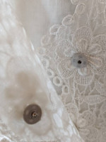 NWT White Lace Cotton Pajama Sz S/M P EVE STILLMAN