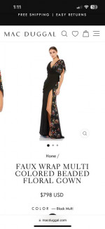 Mac Duggal gown sz 12 with tags