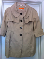 CYNTHIA STEFFE KHAKI SHORT SLEEVE JACKET Sz 8