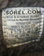 SOREL Womens Silver Fur Lined Slippers