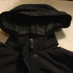 Women’s Size 2 Black Rain Jacket with High Collar for Rain Snow Wind