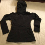 Women’s Size 2 Black Rain Jacket with High Collar for Rain Snow Wind