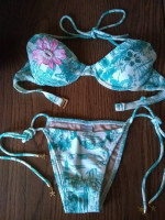 Rosa Cha bikini - white green custom fabric