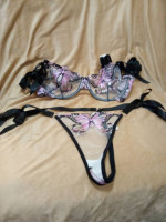 Pretty transparent butterfly lingerie set (new)