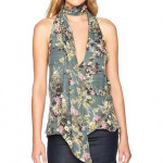 HAUTE HIPPIE SILK HALTER BLOUSE Sz XS NEW