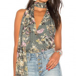 HAUTE HIPPIE SILK HALTER BLOUSE Sz XS NEW