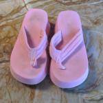 XHILARATION pink platform flip flops