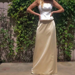 Vintage Watters and Watters Two-Piece White/Yellow 90s/Y2K Bridesmaid Dress Sz 2
