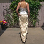 Vintage Watters and Watters Two-Piece White/Yellow 90s/Y2K Bridesmaid Dress Sz 2
