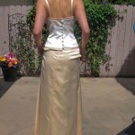 Vintage Watters and Watters Two-Piece White/Yellow 90s/Y2K Bridesmaid Dress Sz 2