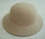 Ladies’ Tan Wool Fedora Hat By Edward Mann (like new)