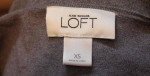 Ann Taylor Loft Tee XS gray Long Sleeve Casual Knit Top Pullover