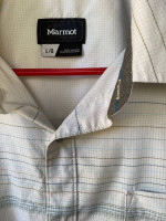Marmot Men’s Size L Striped Collared Button Down Shirt