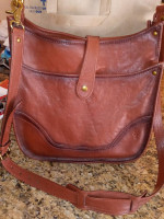 FRYE DISTRESSED LEATHER LARGE CROSSBODY PURSE -NWT